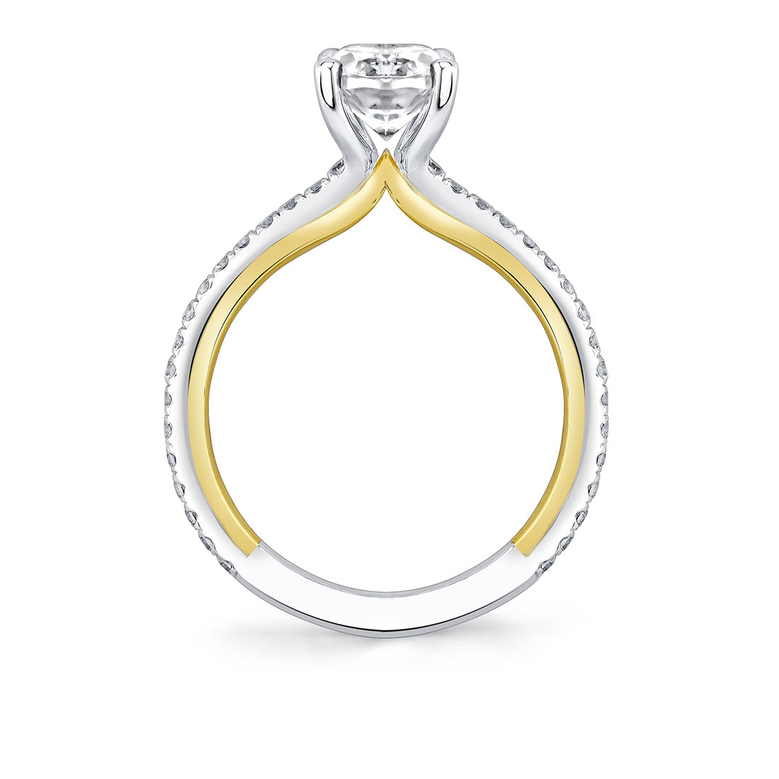 Iconelle Two Tone Engagement Ring - Audrey