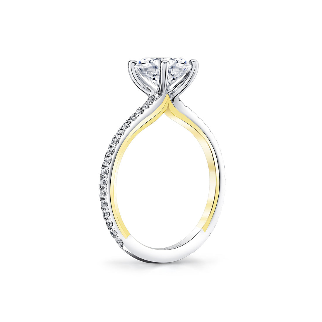 Iconelle Two Tone Engagement Ring - Audrey