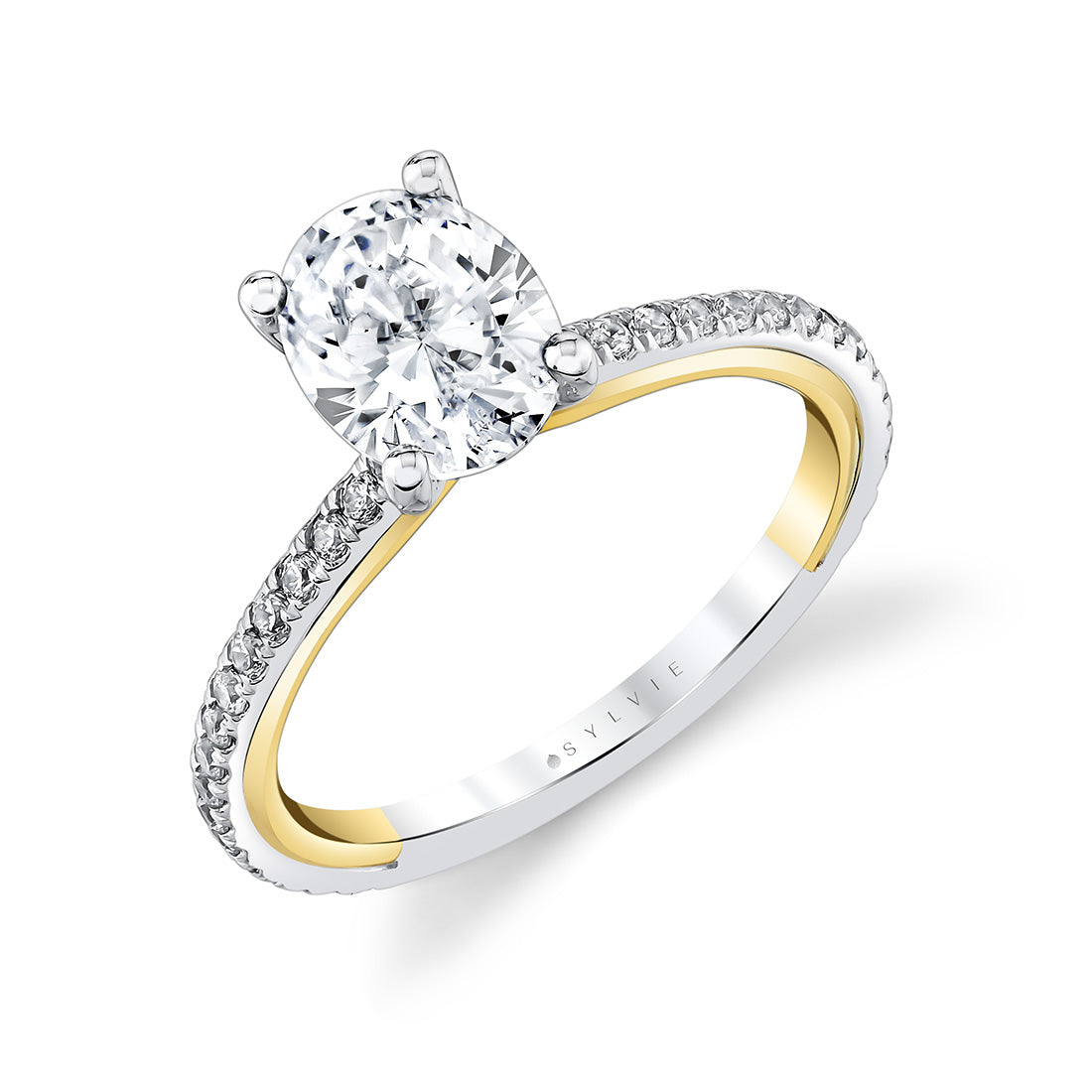 Iconelle Two Tone Engagement Ring - Audrey