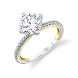 Iconelle Compass Two Tone Engagement Ring - Sloane