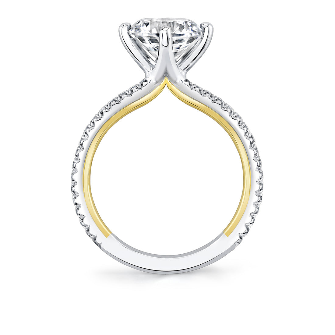 Iconelle Compass Two Tone Engagement Ring - Sloane
