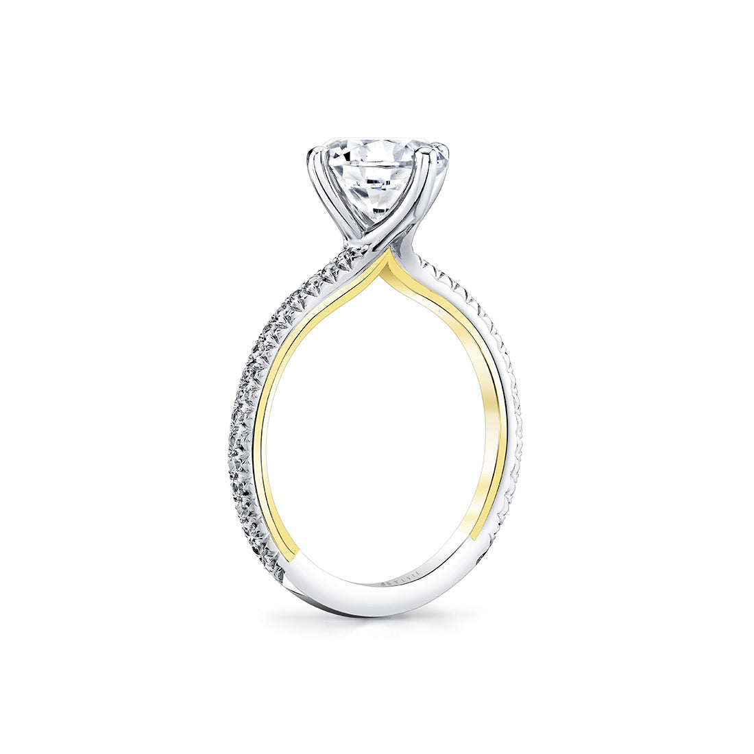 Iconelle Compass Two Tone Engagement Ring - Sloane