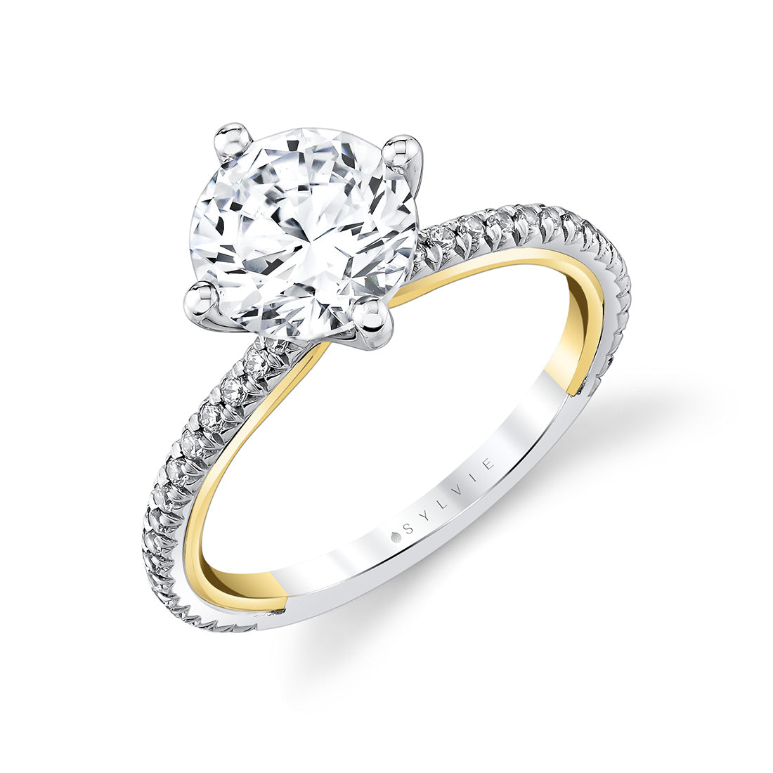 Iconelle Compass Two Tone Engagement Ring - Sloane