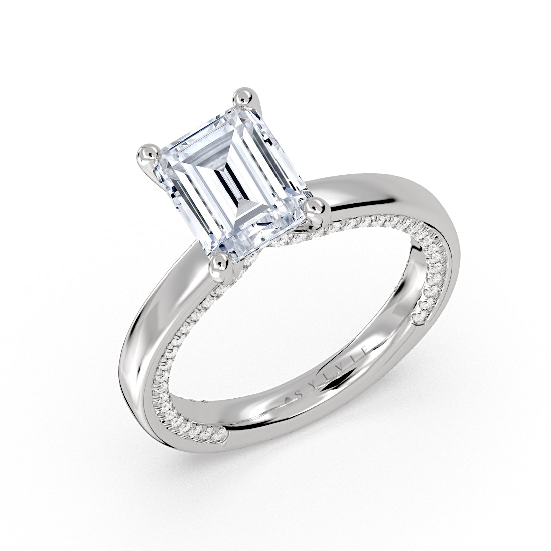 Shell Iconelle Diamond Profile Solitaire Engagement Ring - Kenna