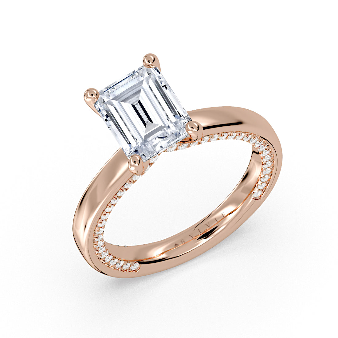 Shell Iconelle Diamond Profile Solitaire Engagement Ring - Kenna