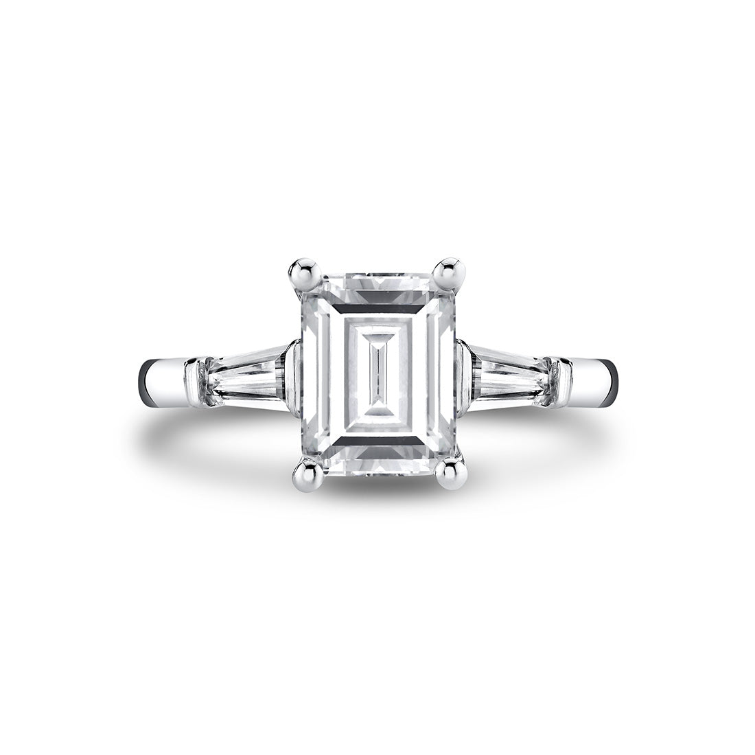 Iconelle Solitaire Three Stone Engagement Ring - Evelyn