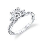 Iconelle Two Tone Three Stone Engagement Ring - Marie