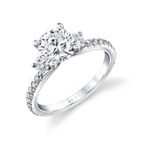 Iconelle Two Tone Three Stone Engagement Ring - Marie