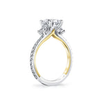 Iconelle Two Tone Three Stone Engagement Ring - Marie
