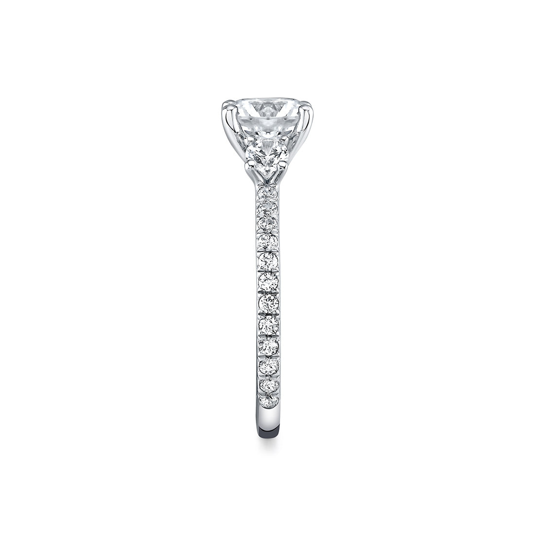 Iconelle Two Tone Three Stone Engagement Ring - Marie