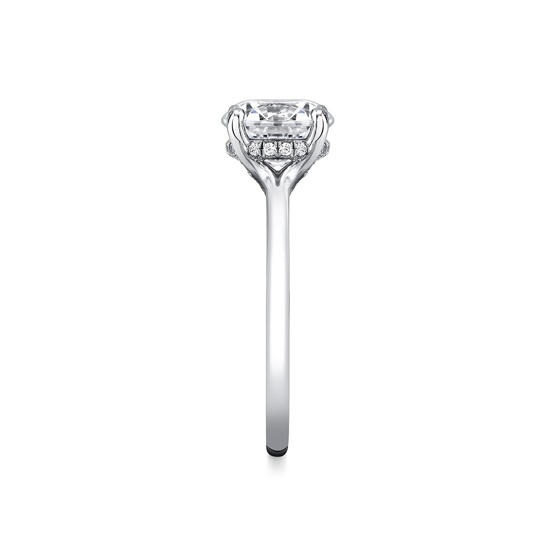 Iconelle Solitaire Hidden Halo Engagement Ring - Tilda