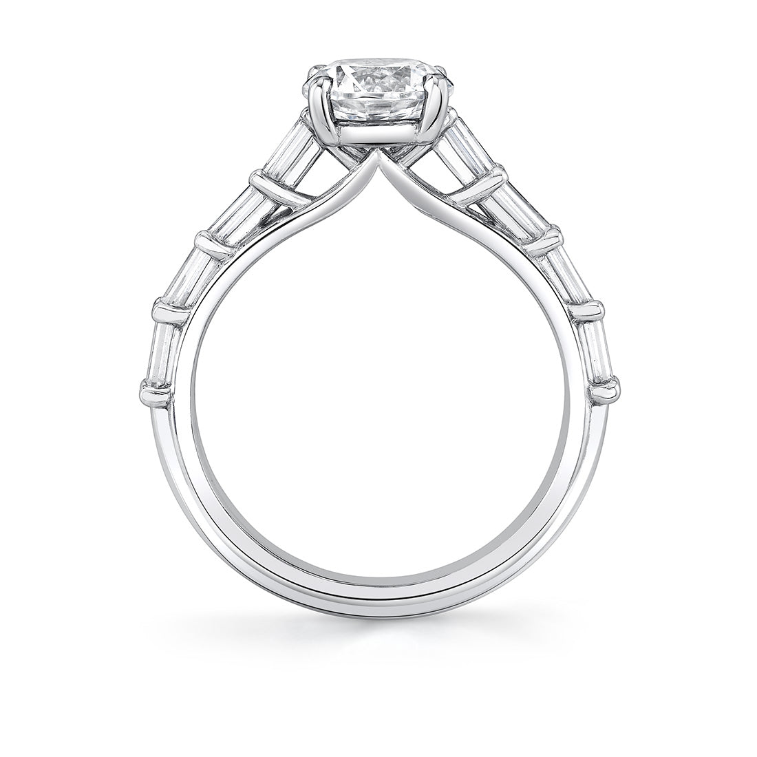 Iconelle Graduated Baguette Engagement Ring - Frida