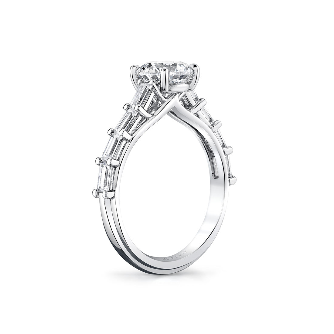 Iconelle Graduated Baguette Engagement Ring - Frida