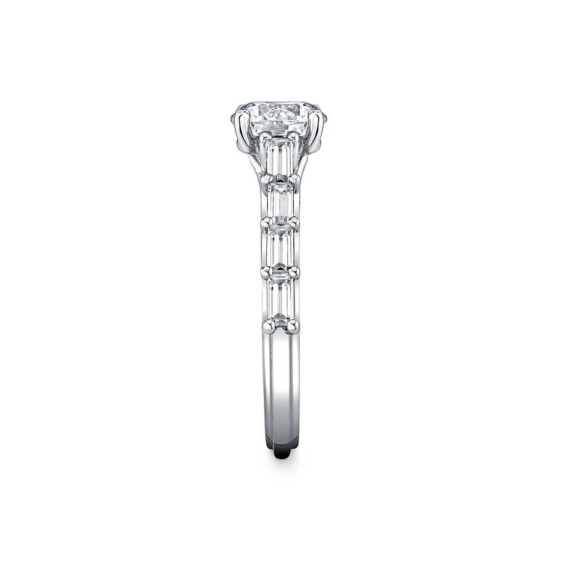 Iconelle Graduated Baguette Engagement Ring - Frida