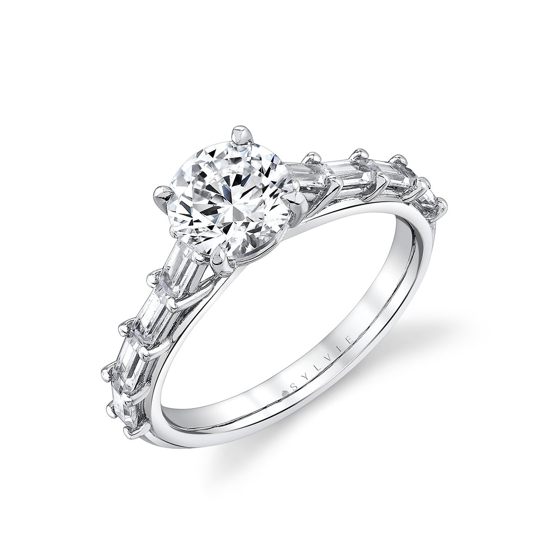 Iconelle Graduated Baguette Engagement Ring - Frida