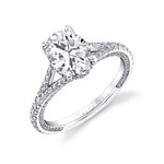Iconelle Shell Taper Two Tone Engagement Ring - Leia