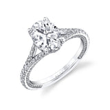 Iconelle Shell Taper Two Tone Engagement Ring - Leia