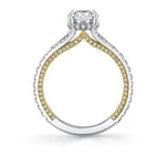 Iconelle Shell Taper Two Tone Engagement Ring - Leia