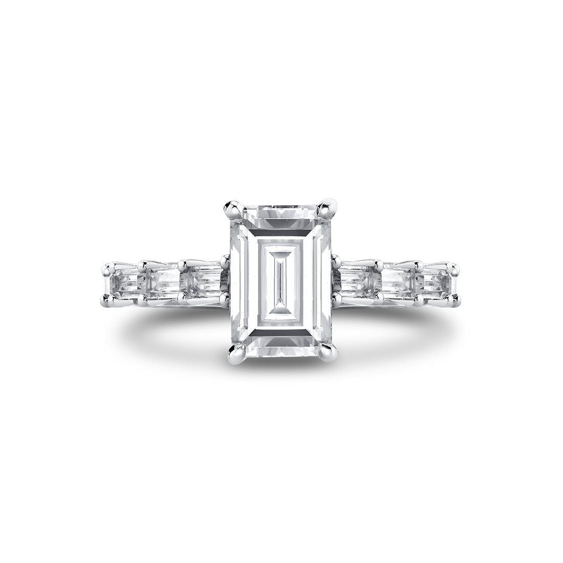Iconelle Graduated Baguette Engagement Ring - Gwen