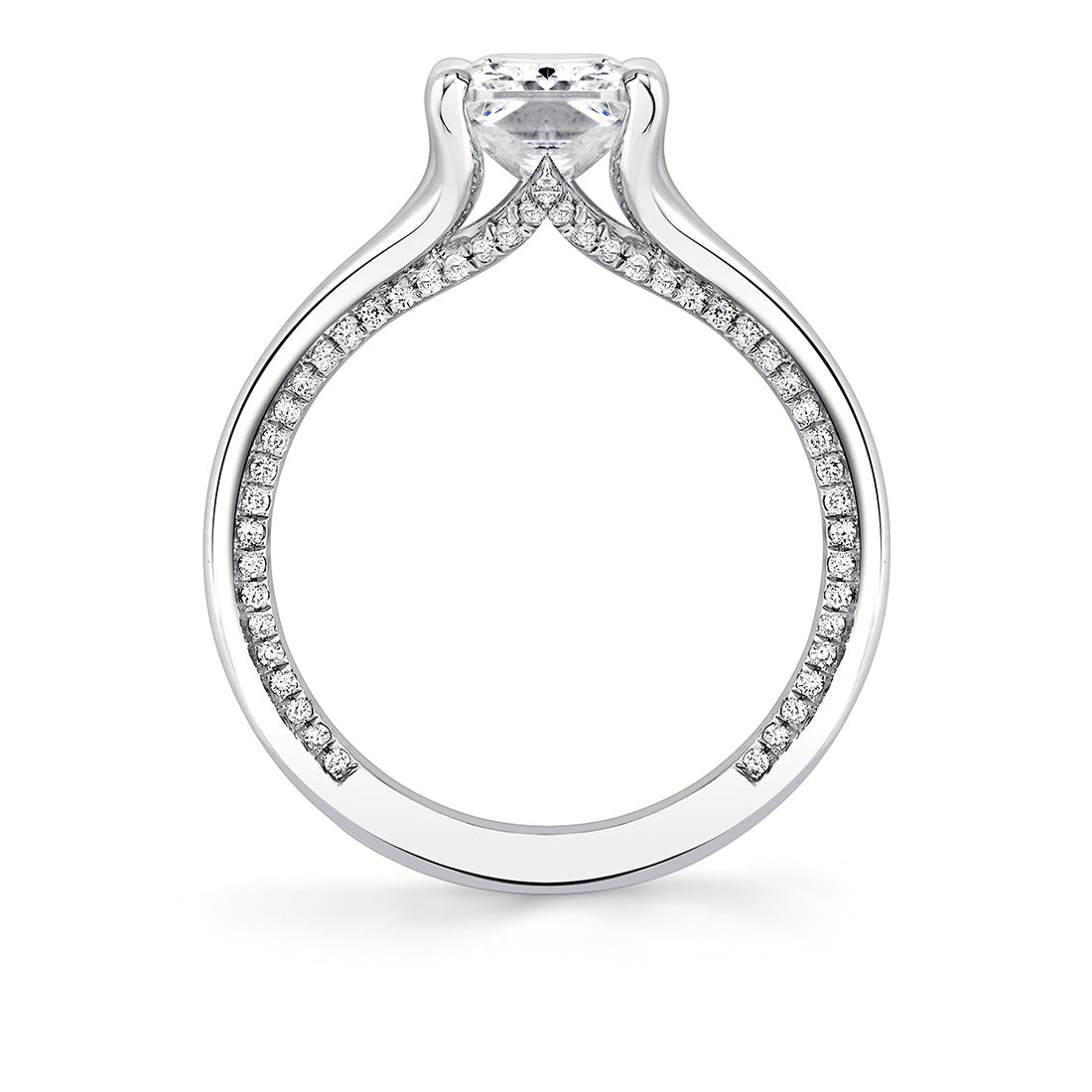 Iconelle Solitiare Shell Taper Engagement Ring - Beatrix