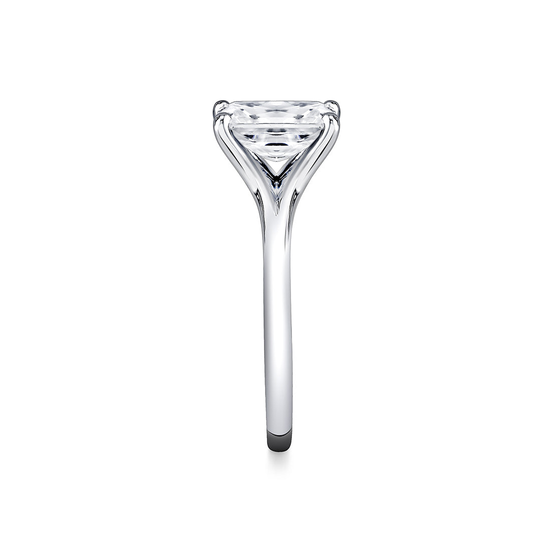 Iconelle Solitiare Shell Taper Engagement Ring - Beatrix