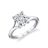 Iconelle Solitiare Shell Taper Engagement Ring - Beatrix