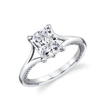 Iconelle Solitiare Shell Taper Engagement Ring - Beatrix