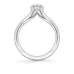Iconelle Solitaire Shell Taper Engagement Ring - Vera