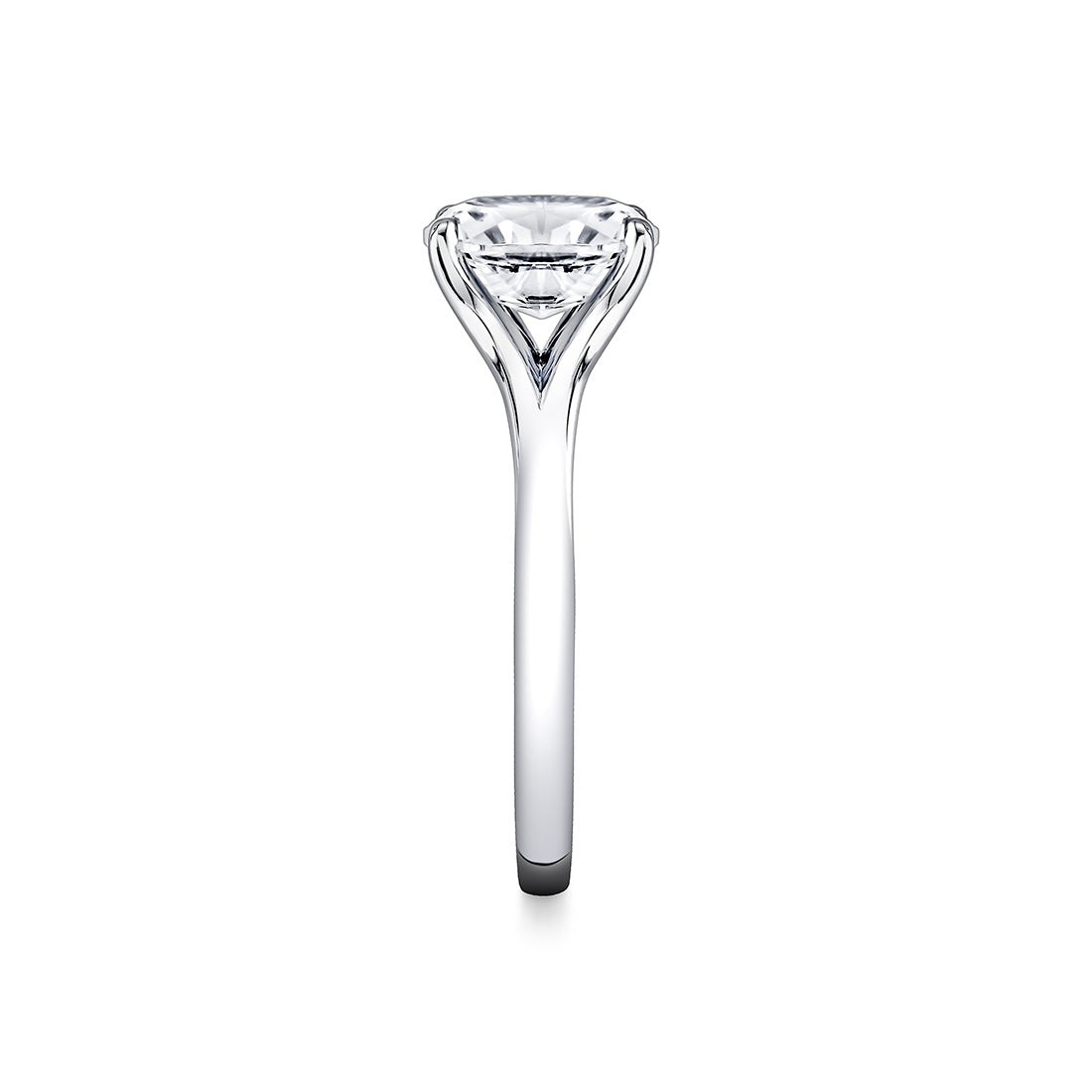 Iconelle Solitaire Shell Taper Engagement Ring - Vera