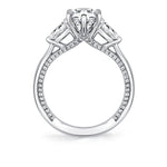 Iconelle Solitiare Three Stone Engagement Ring - Priscilla