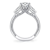 Iconelle Solitiare Three Stone Engagement Ring - Priscilla