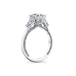 Iconelle Solitiare Three Stone Engagement Ring - Priscilla