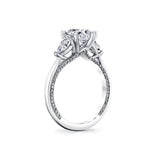 Iconelle Solitiare Three Stone Engagement Ring - Priscilla