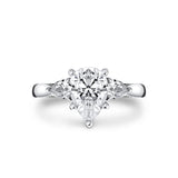 Iconelle Solitiare Three Stone Engagement Ring - Priscilla