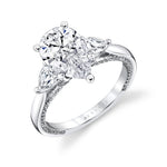 Iconelle Solitiare Three Stone Engagement Ring - Priscilla