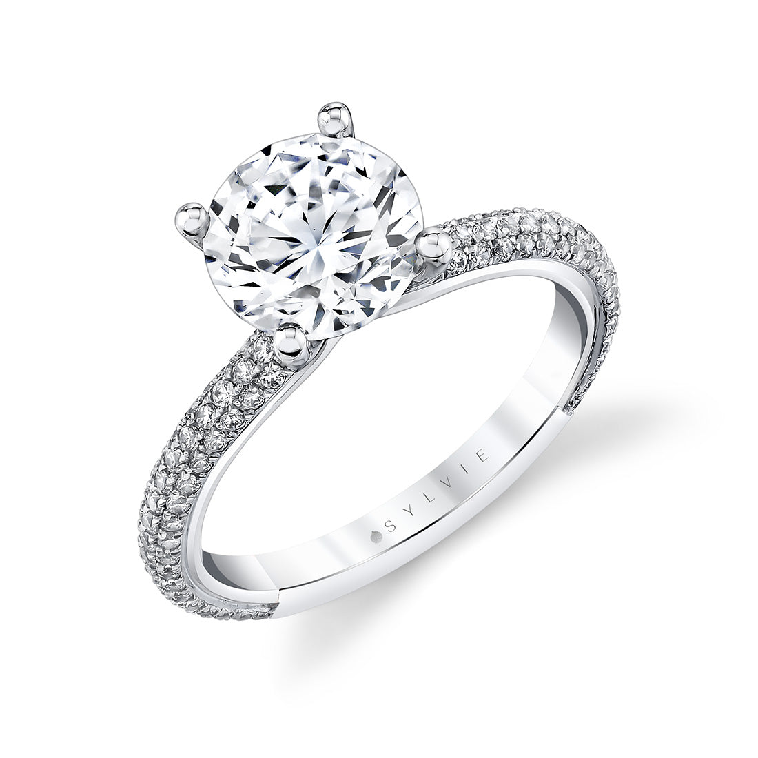 Iconelle Micropave Two Tone Engagement Ring - Winona