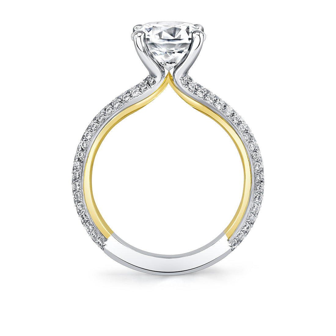 Iconelle Micropave Two Tone Engagement Ring - Winona