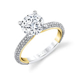 Iconelle Micropave Two Tone Engagement Ring - Winona