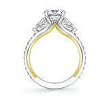 Iconelle Two Tone Three Stone Engagement Ring - Nora