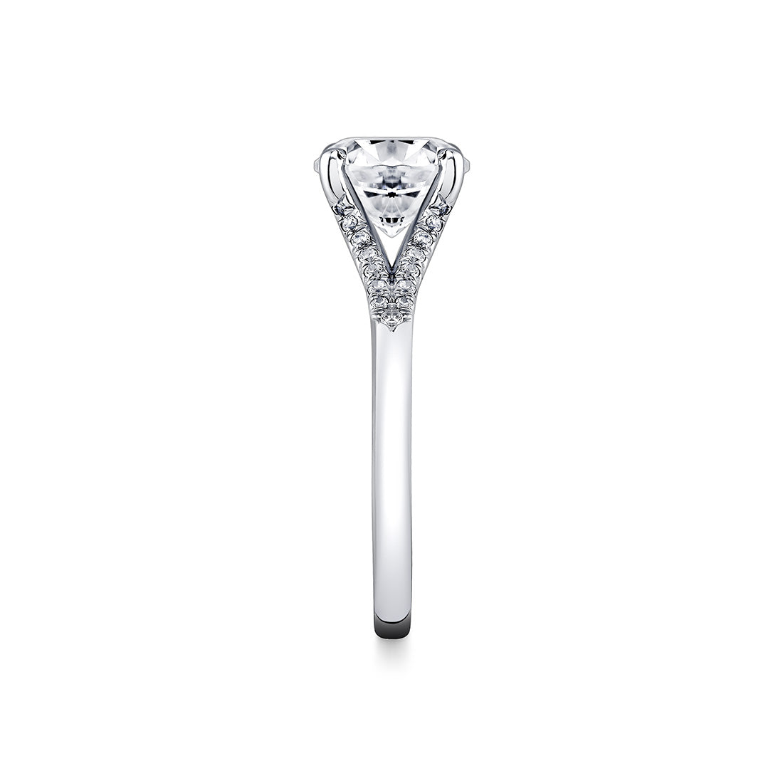 Iconelle Shell Tip Shell Taper Engagement Ring - Fallyn
