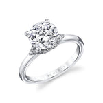 Iconelle Diamond Shell Tip Collar Two Tone Engagement Ring - Yvonne