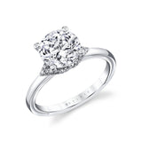 Iconelle Diamond Shell Tip Collar Two Tone Engagement Ring - Yvonne