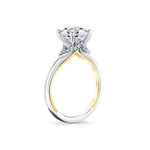 Iconelle Diamond Shell Tip Collar Two Tone Engagement Ring - Yvonne
