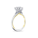 Iconelle Diamond Shell Tip Collar Two Tone Engagement Ring - Yvonne