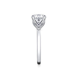 Iconelle Diamond Shell Tip Collar Two Tone Engagement Ring - Yvonne