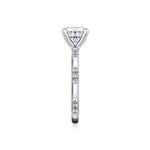Iconelle Flush Set Diamond Trios Two Tone Engagement Ring - Zelda