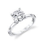 Iconelle Two Tone Shell Flush Set Engagement Ring - Anya