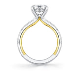 Iconelle Two Tone Shell Flush Set Engagement Ring - Anya