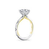 Iconelle Two Tone Shell Flush Set Engagement Ring - Anya