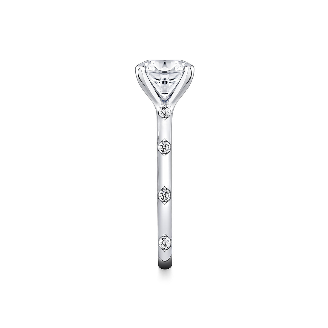 Iconelle Two Tone Shell Flush Set Engagement Ring - Anya